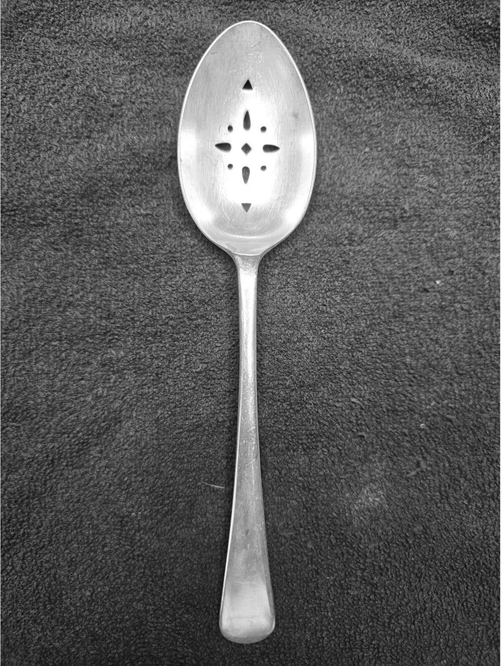 Vintage S.G , England, EPNS A1, Silverplate Slotted Spoon 8 1/4"